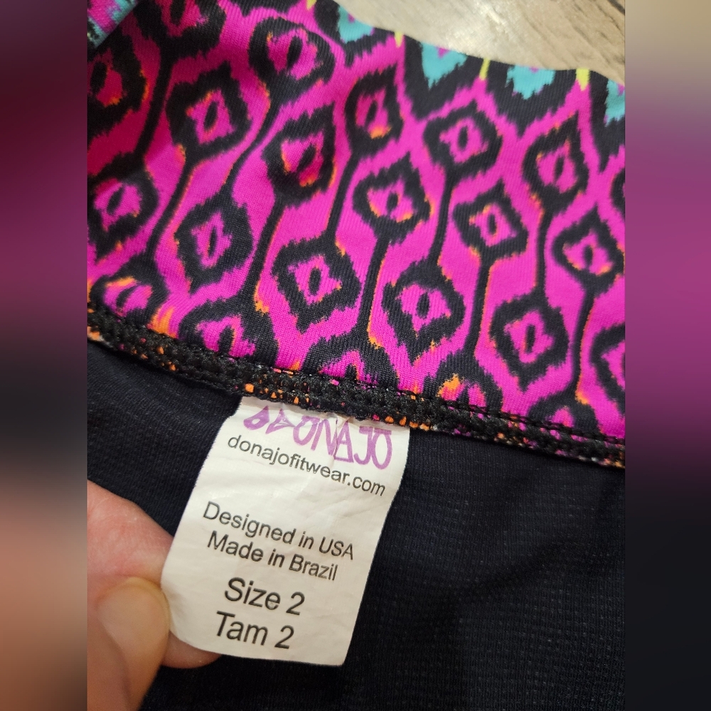 Dona Jo Skort Pull On Golf Skirt Pickleball Tennis Size M/L Size 2 Multicolor - Picture 5 of 6